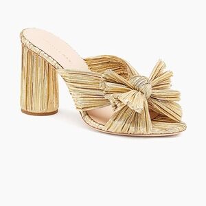 NWT/NIB Loeffler Randall Penny Knotted Metallic Mules sz 9